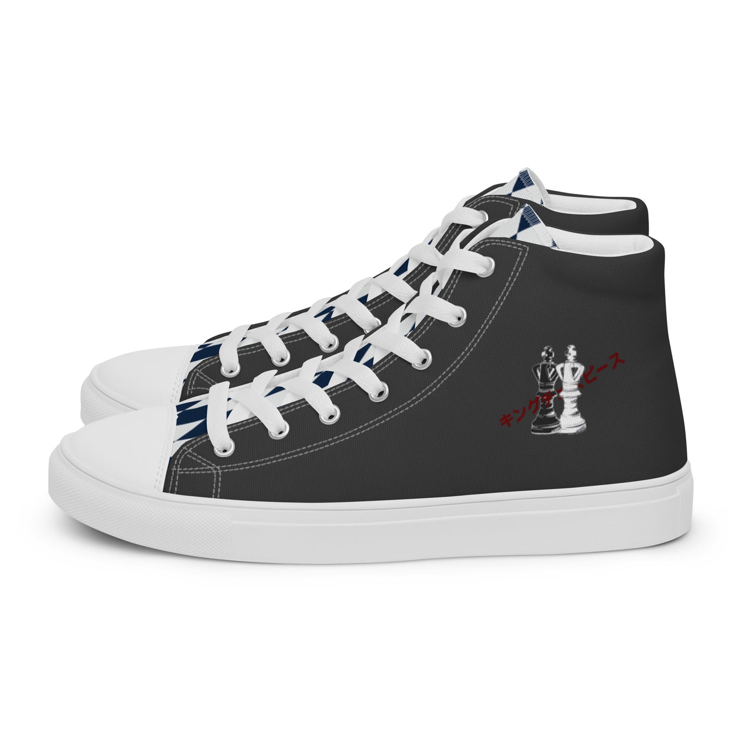 King Piece - Black Men’s high top canvas shoes