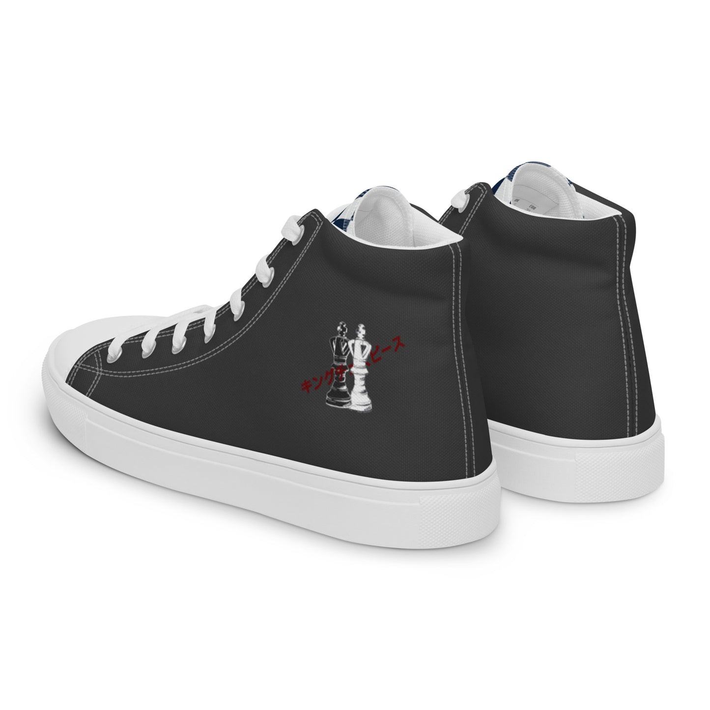 King Piece - Black Men’s high top canvas shoes