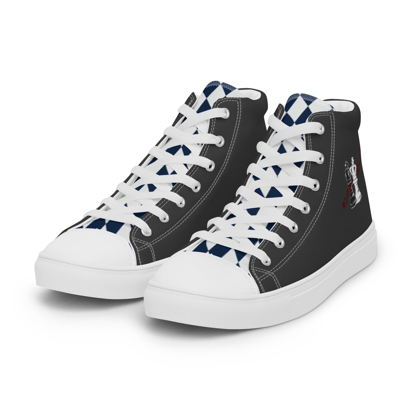King Piece - Black Men’s high top canvas shoes