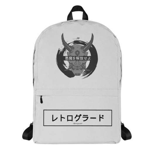 Grey/Black Demon - Light Grey Backpack