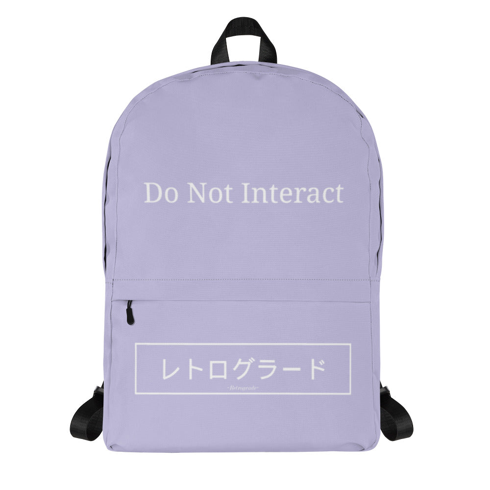 "Do Not Interact" - Lilac Backpack