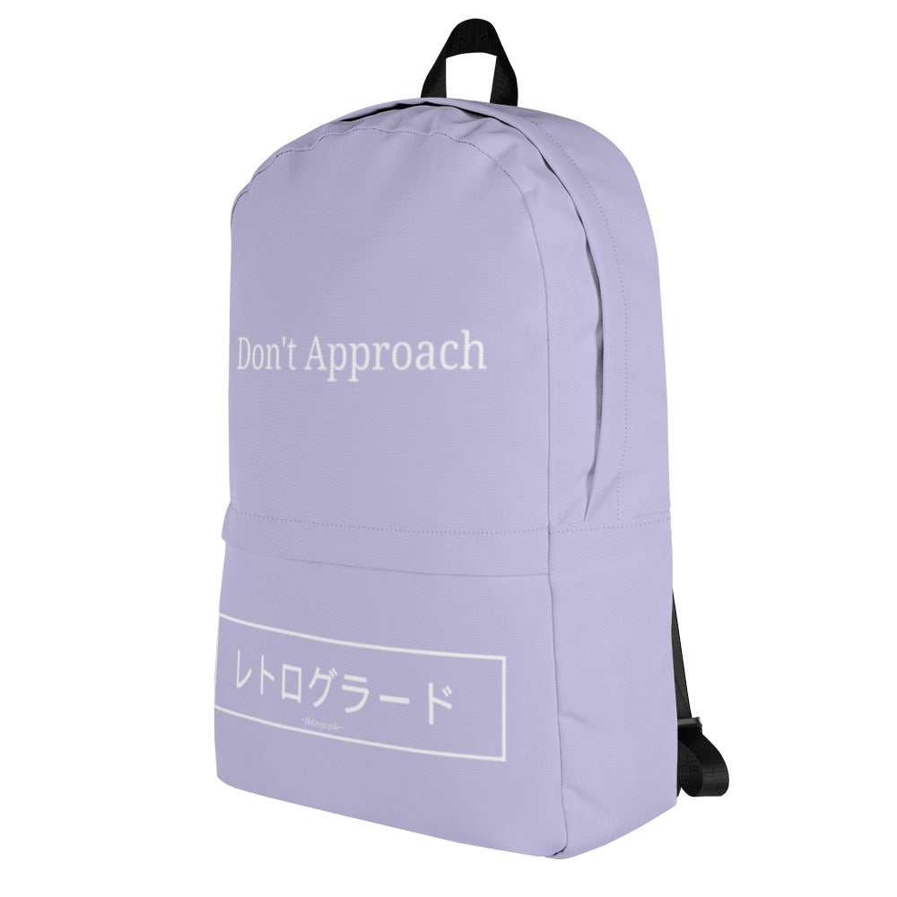 "Don't Approach" - Lilac Backpack