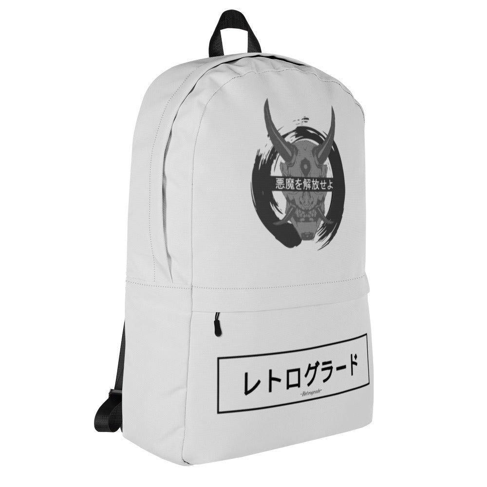 Grey/Black Demon - Light Grey Backpack