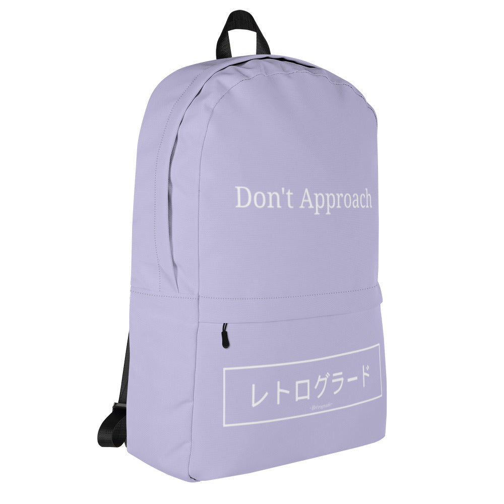 "Don't Approach" - Lilac Backpack