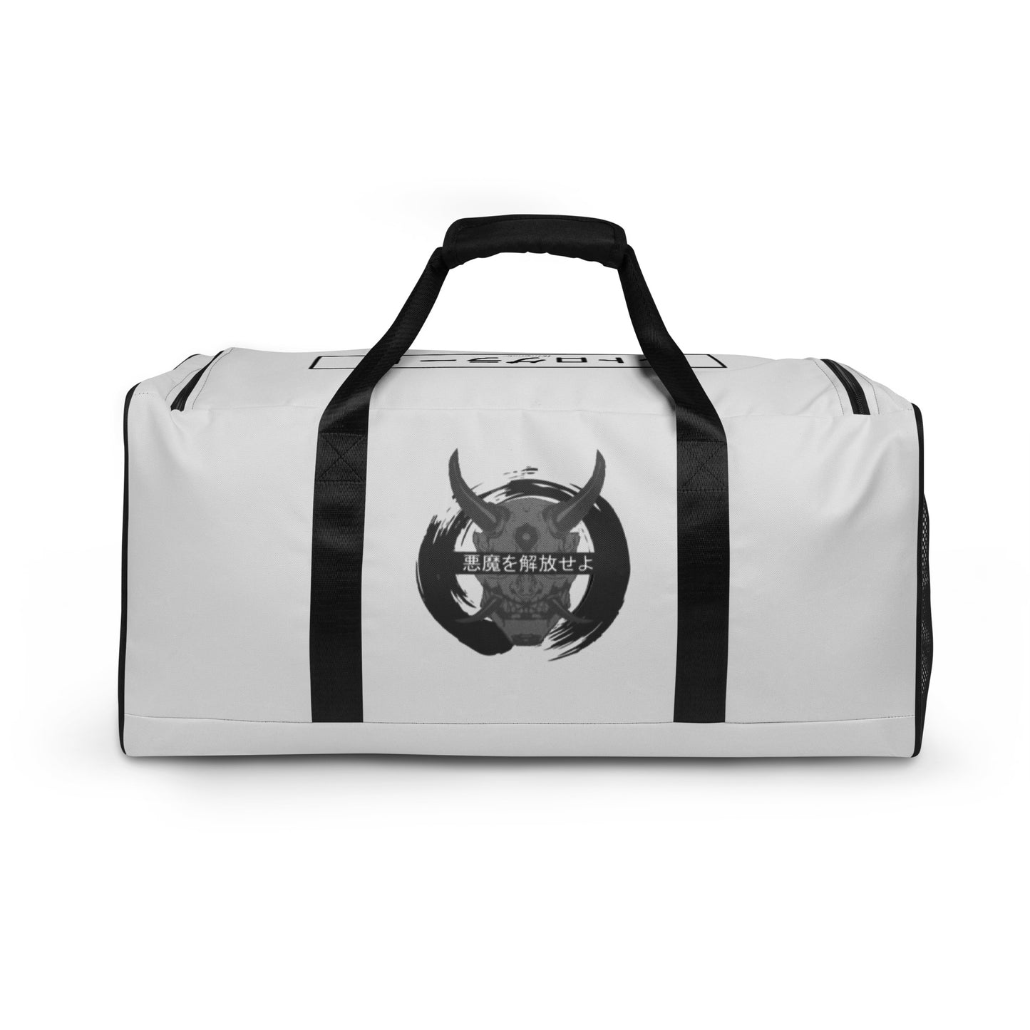 Grey/Black Demon Duffle bag