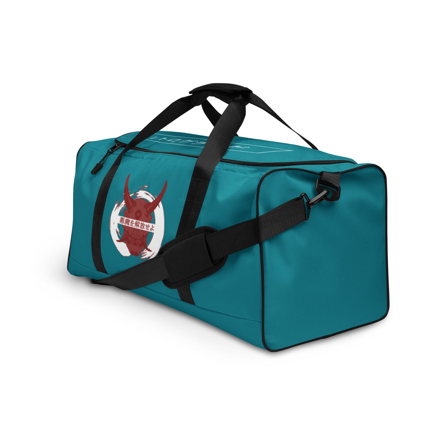 Red/Aqua Demon Duffle bag