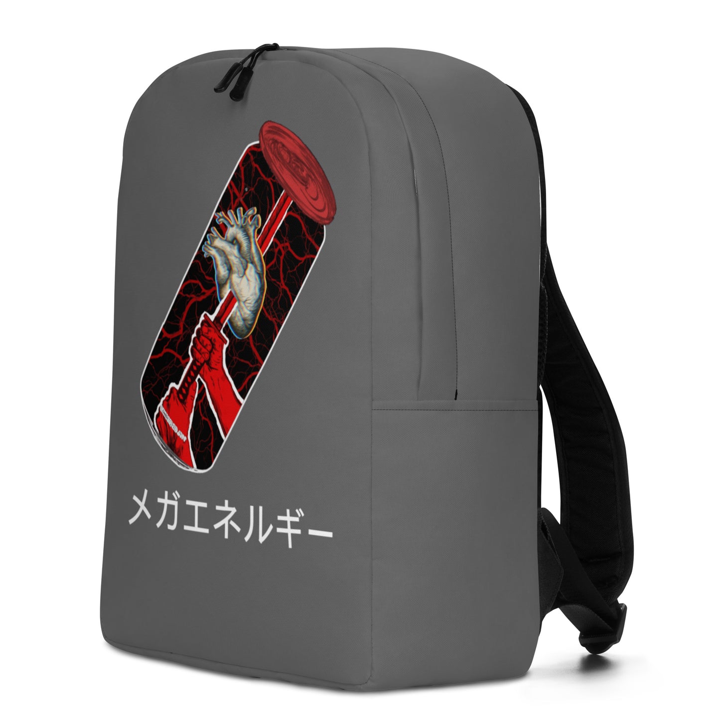 Red NRG Minimalist Grey Backpack