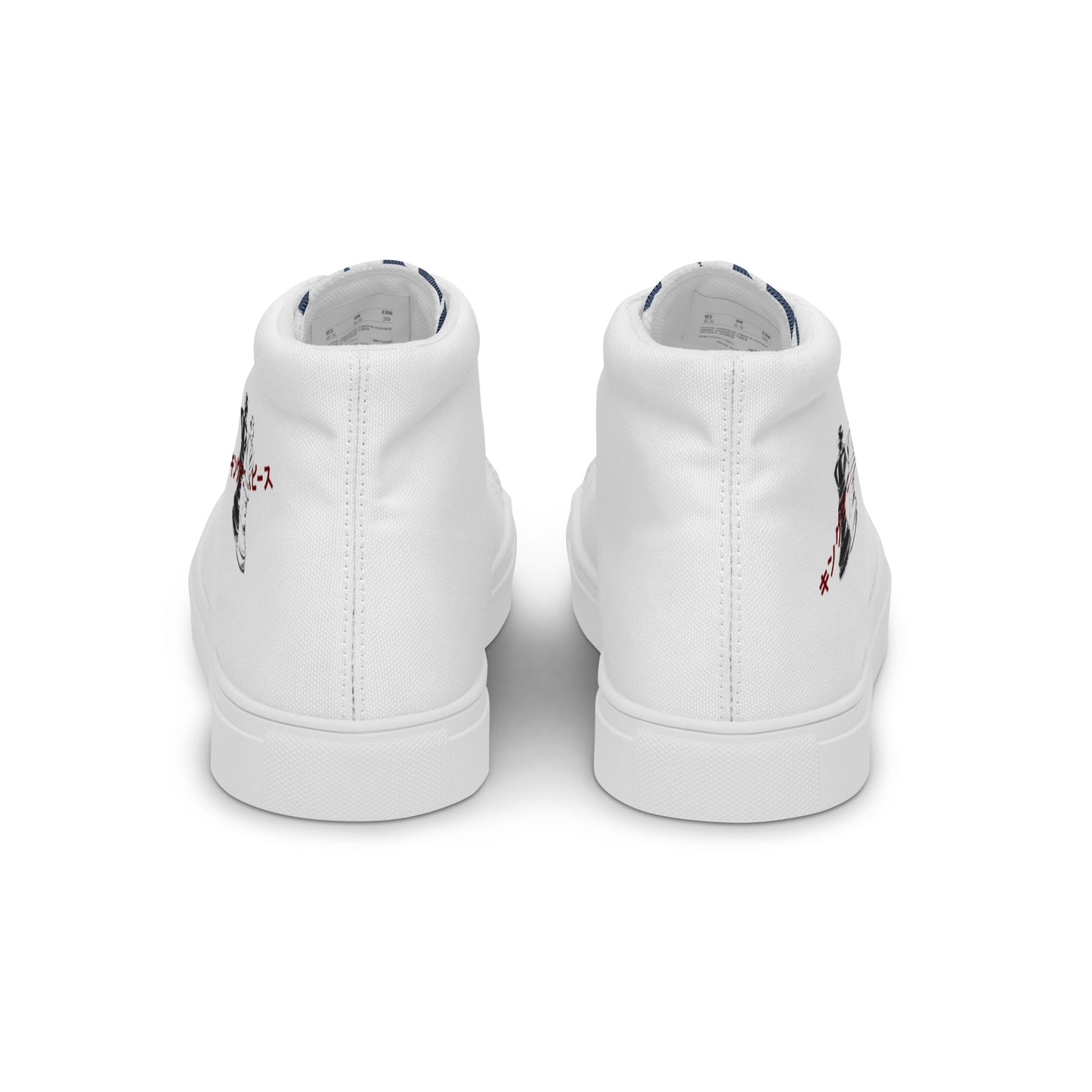 King Piece - White Men’s high top canvas shoes