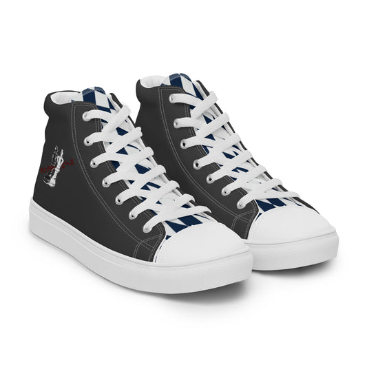 King Piece - Black Men’s high top canvas shoes