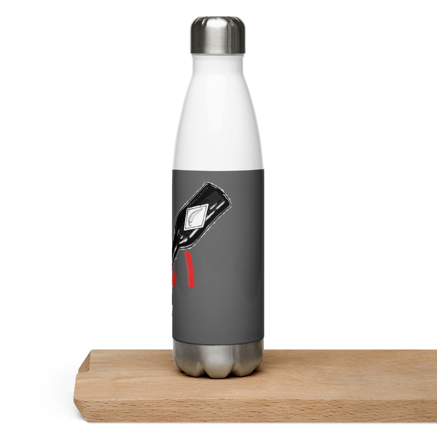 Hot Sauce - Grey Stainless Steel Water Bottle