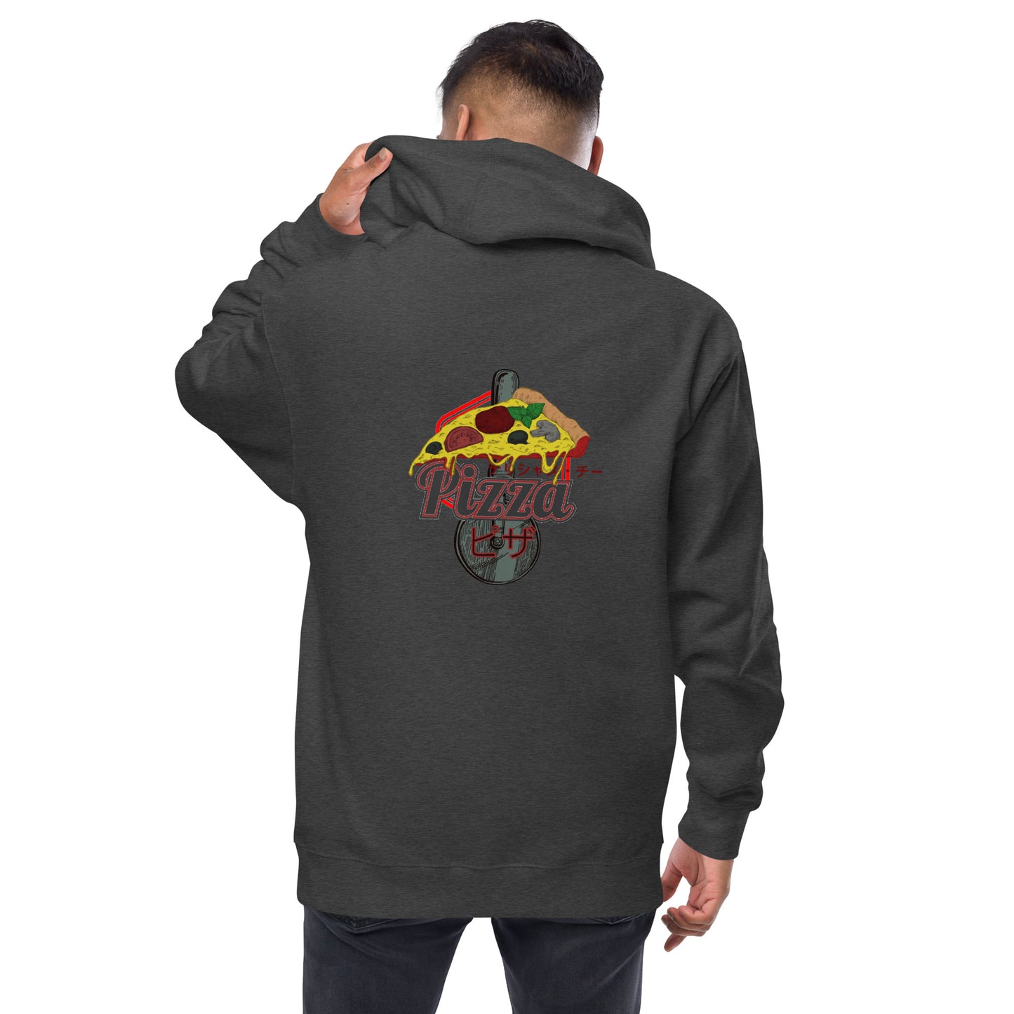 Pizza - Unisex fleece zip up hoodie