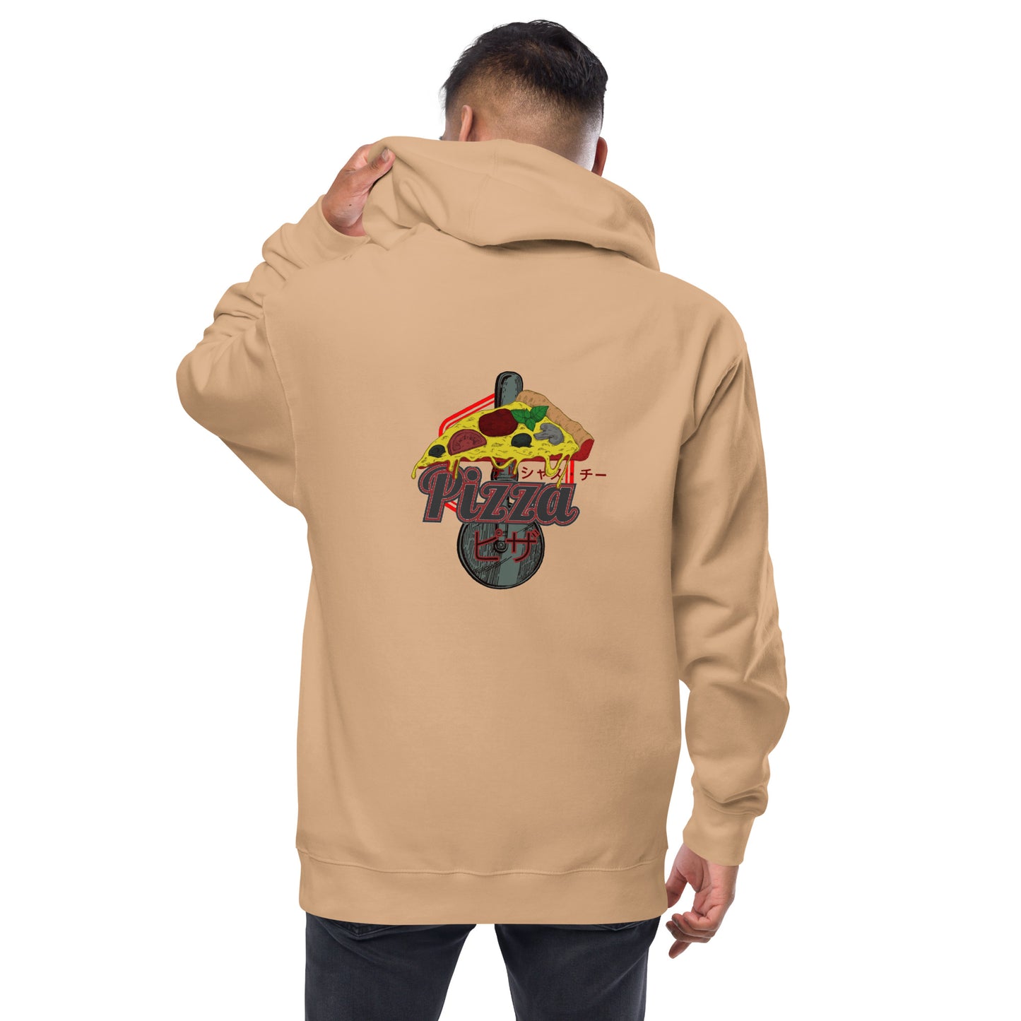 Pizza - Unisex fleece zip up hoodie