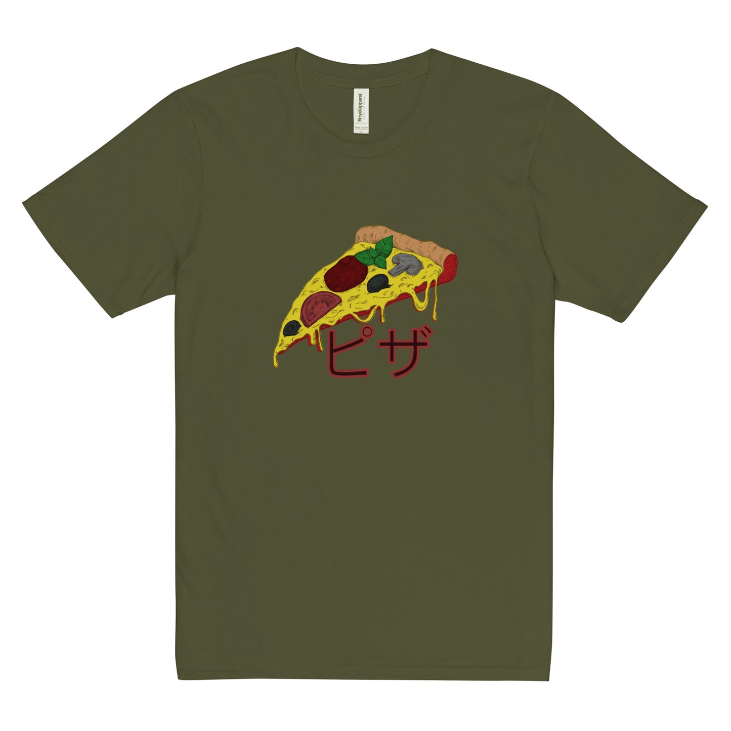 Pizza Unisex premium viscose hemp t-shirt