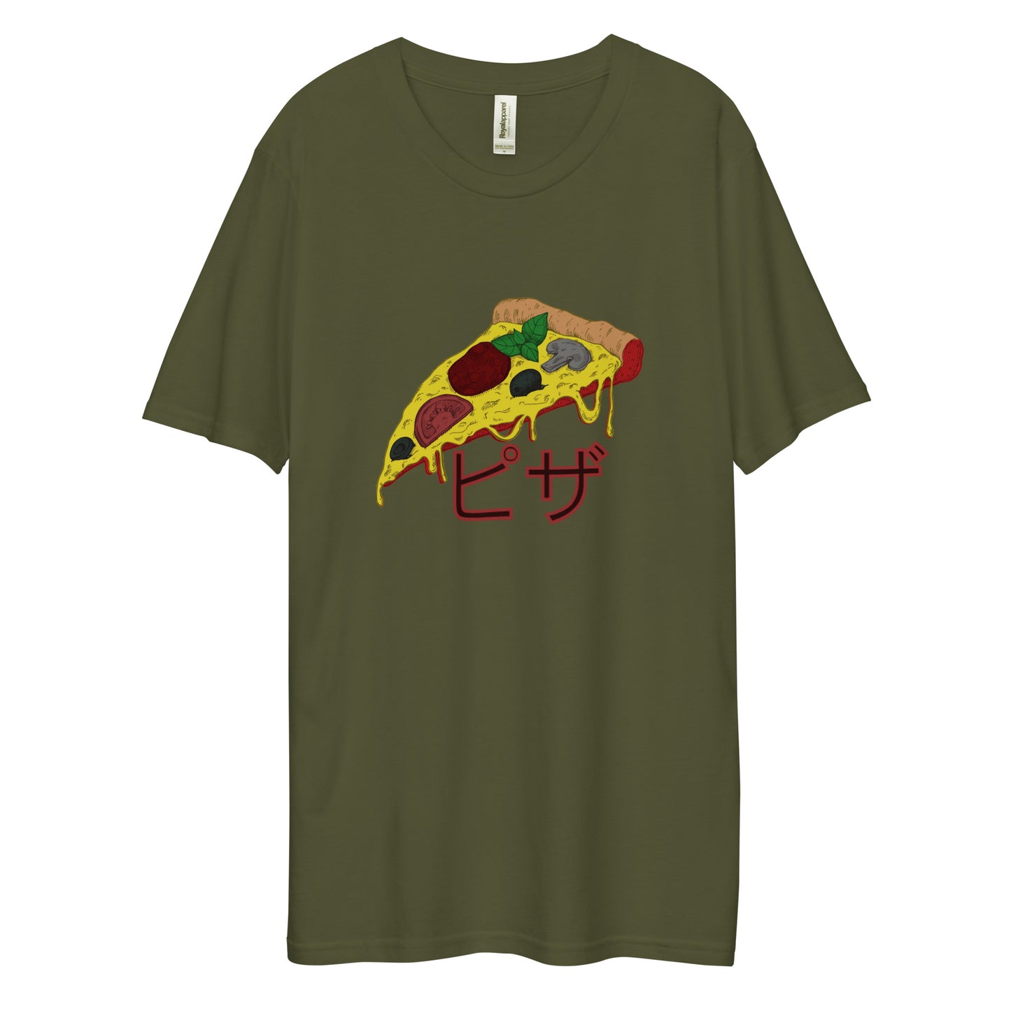 Pizza Unisex premium viscose hemp t-shirt