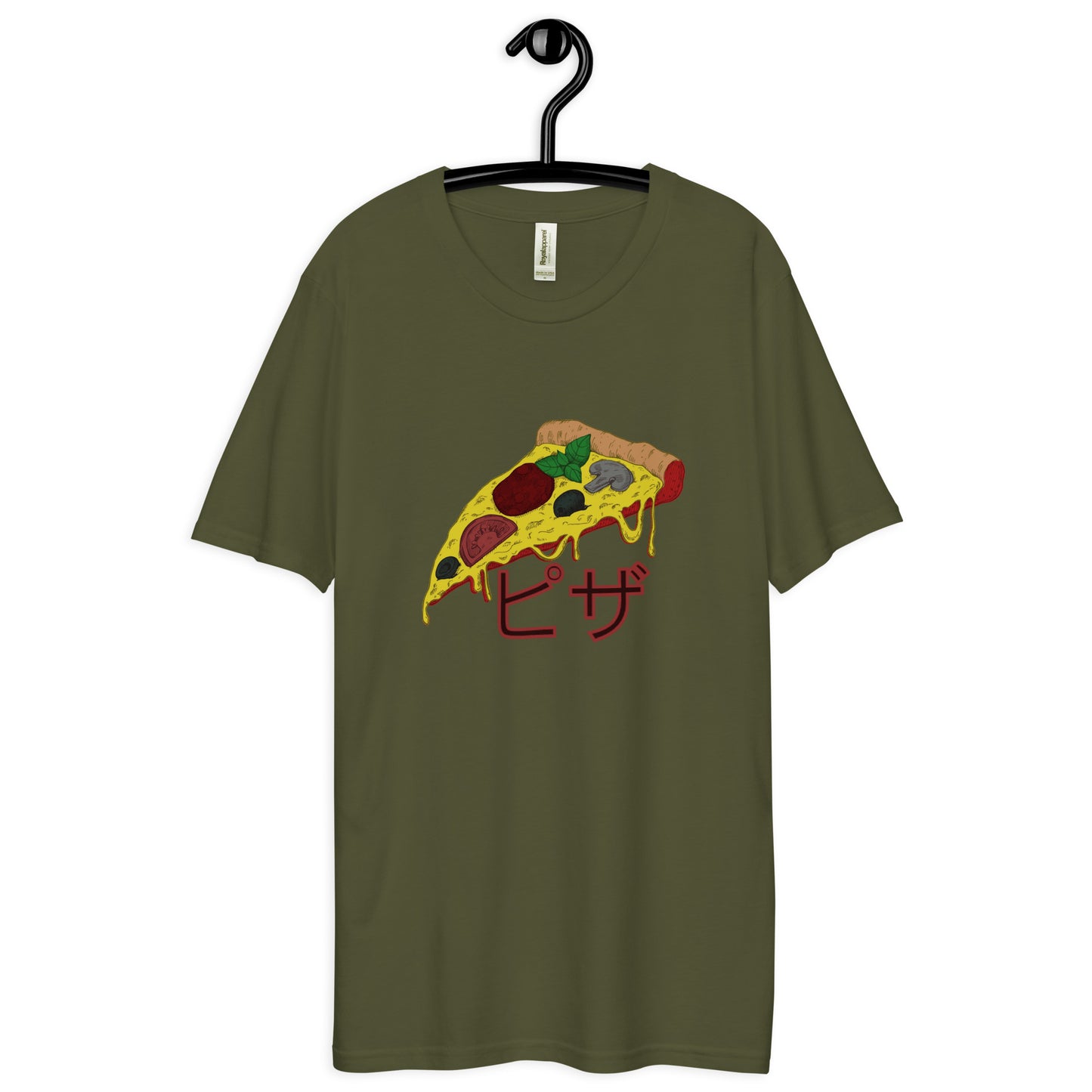 Pizza Unisex premium viscose hemp t-shirt