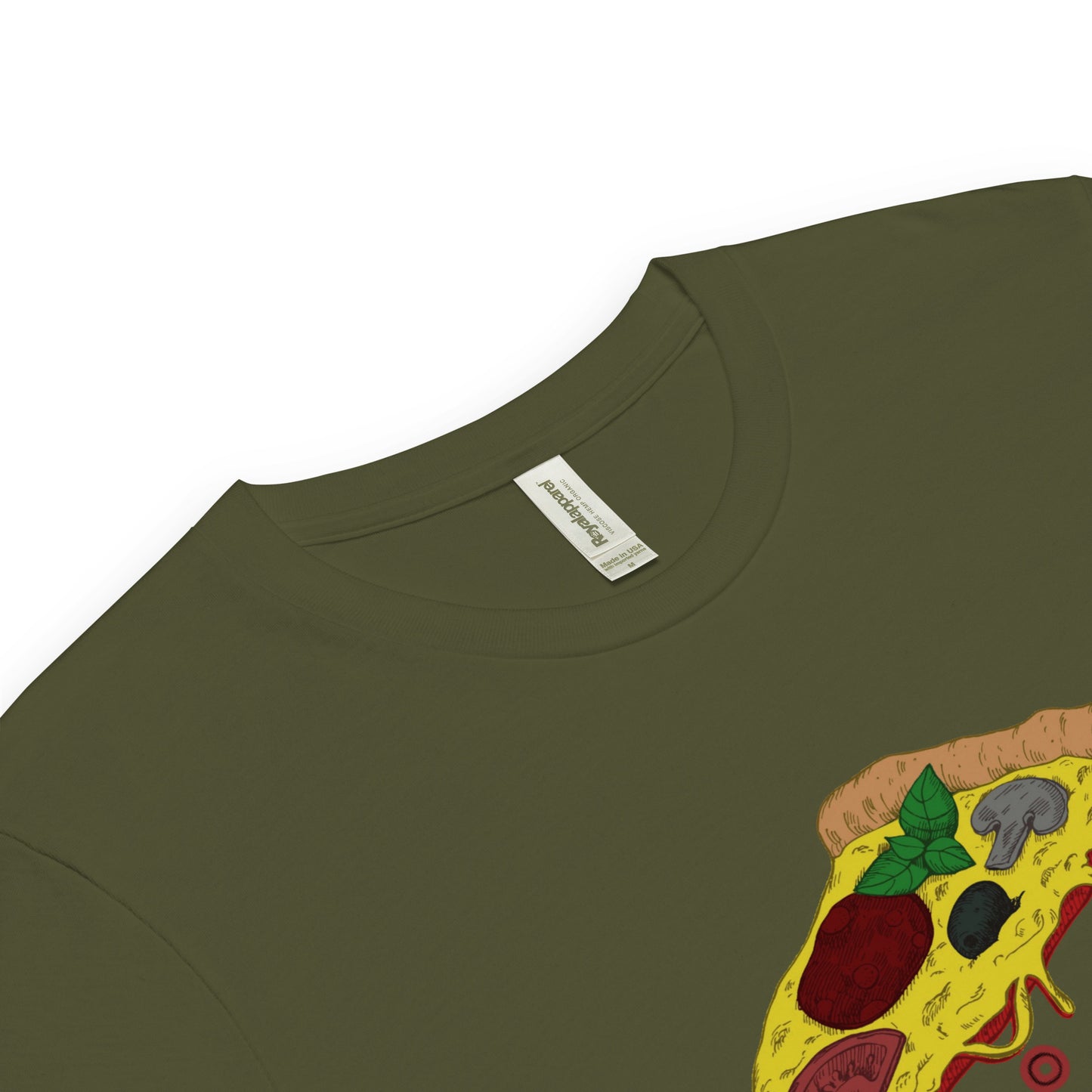 Pizza Unisex premium viscose hemp t-shirt