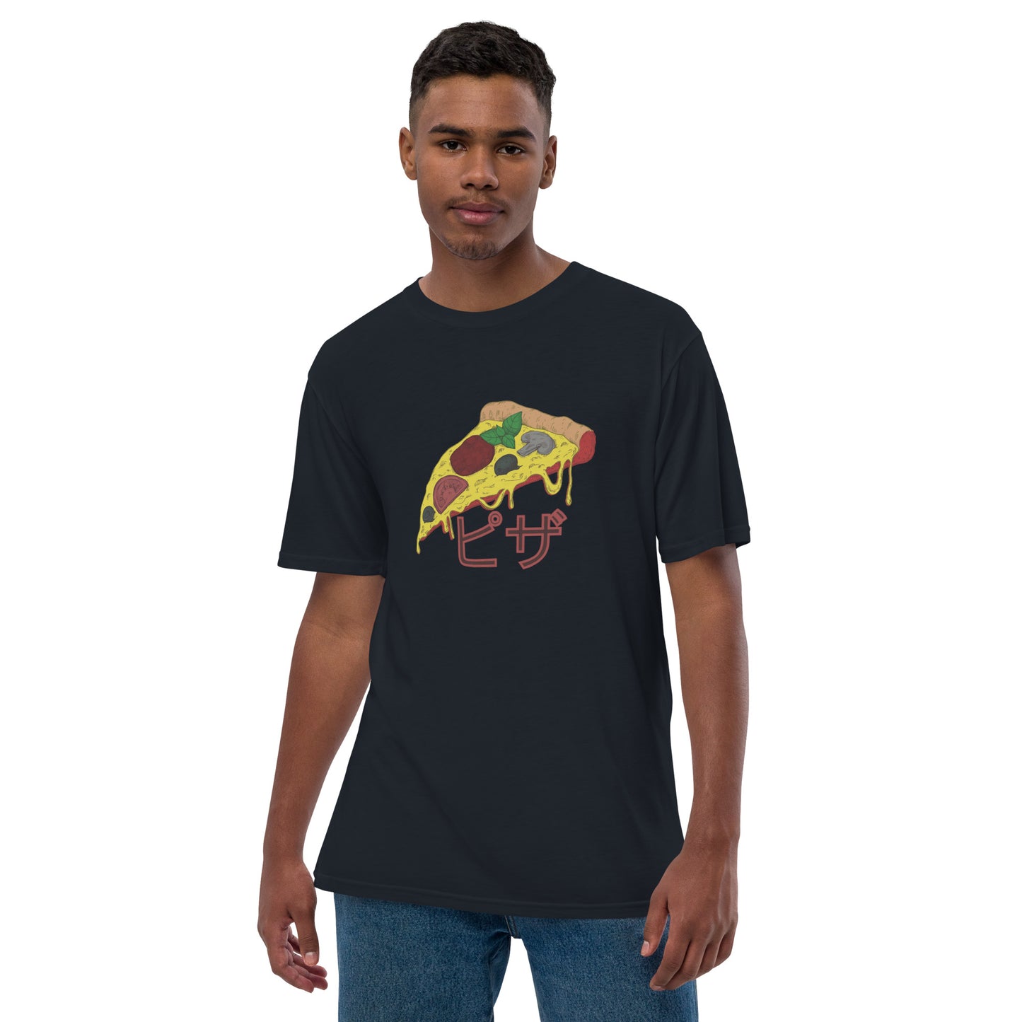 Pizza Unisex premium viscose hemp t-shirt