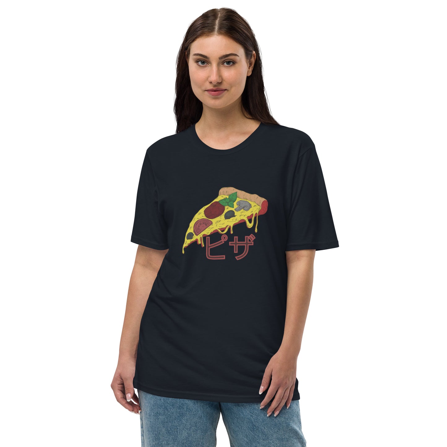 Pizza Unisex premium viscose hemp t-shirt