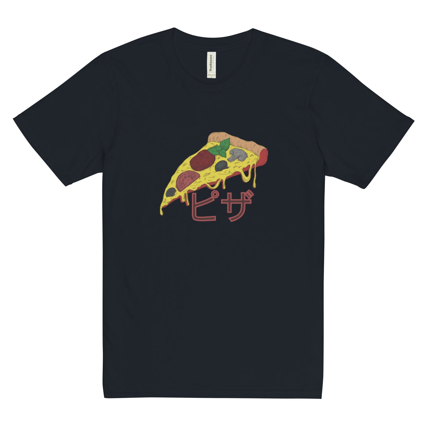 Pizza Unisex premium viscose hemp t-shirt