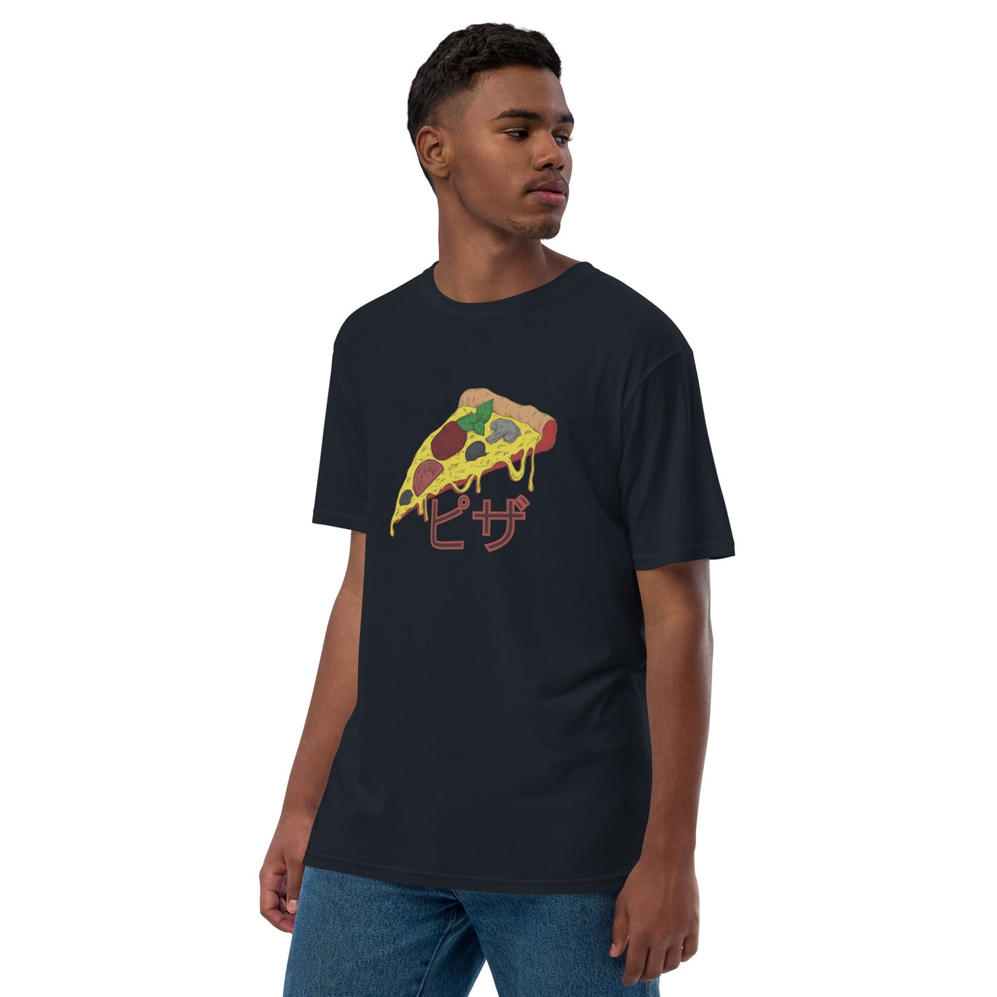 Pizza Unisex premium viscose hemp t-shirt