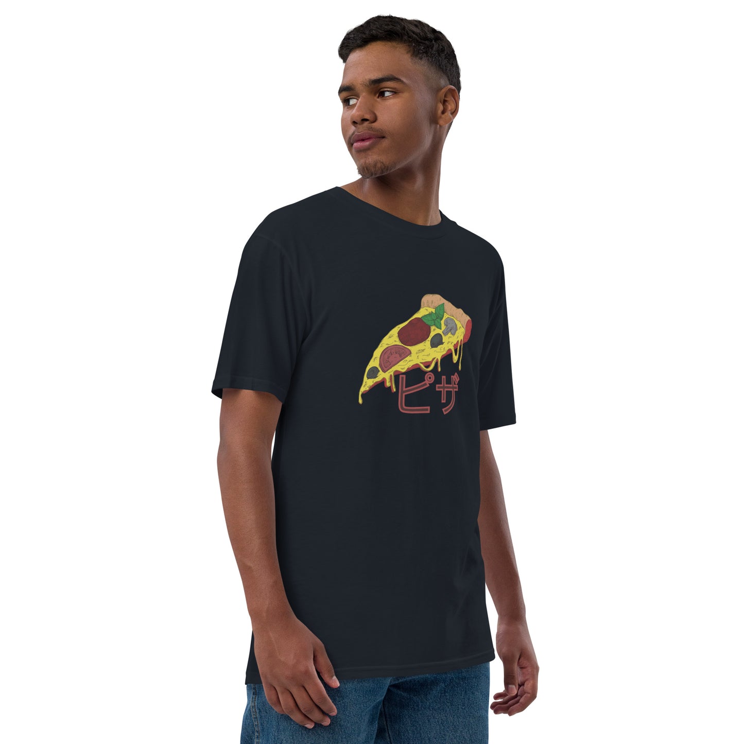 Pizza Unisex premium viscose hemp t-shirt