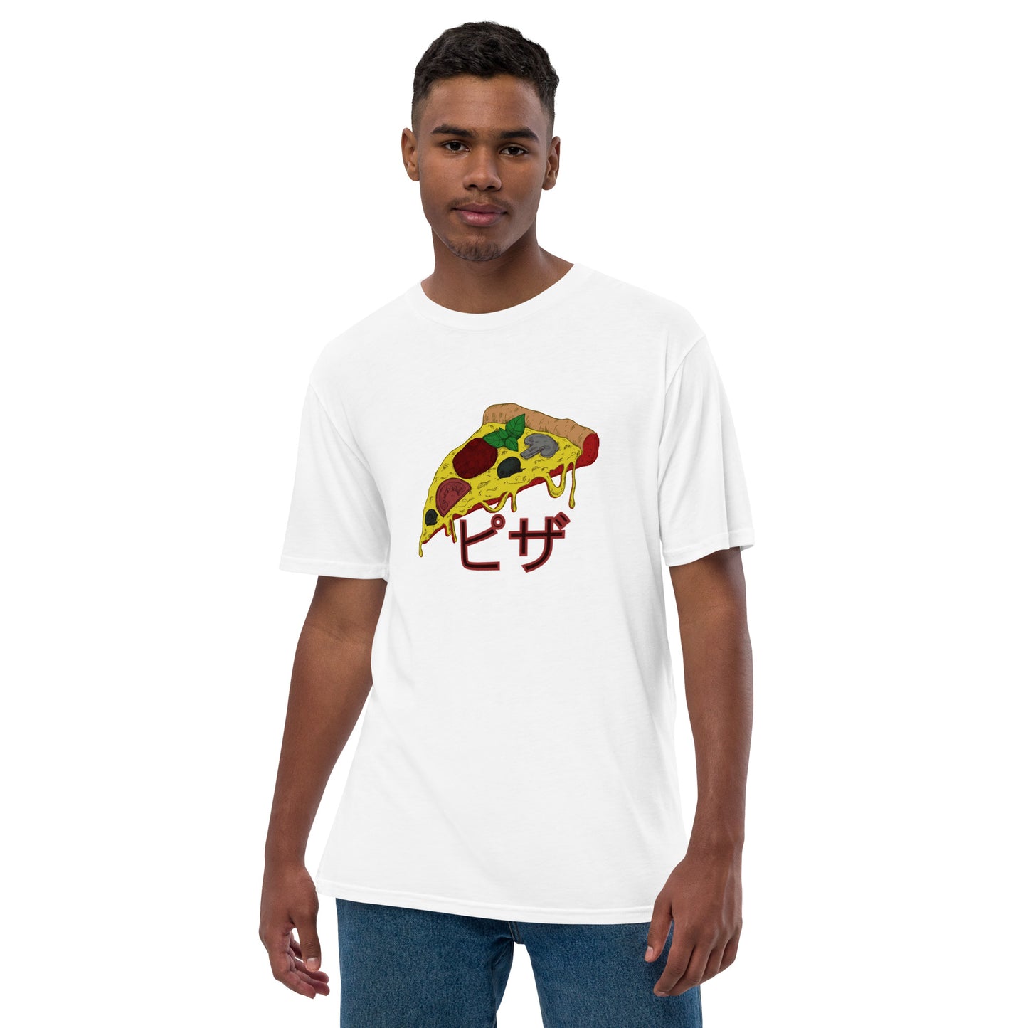 Pizza Unisex premium viscose hemp t-shirt