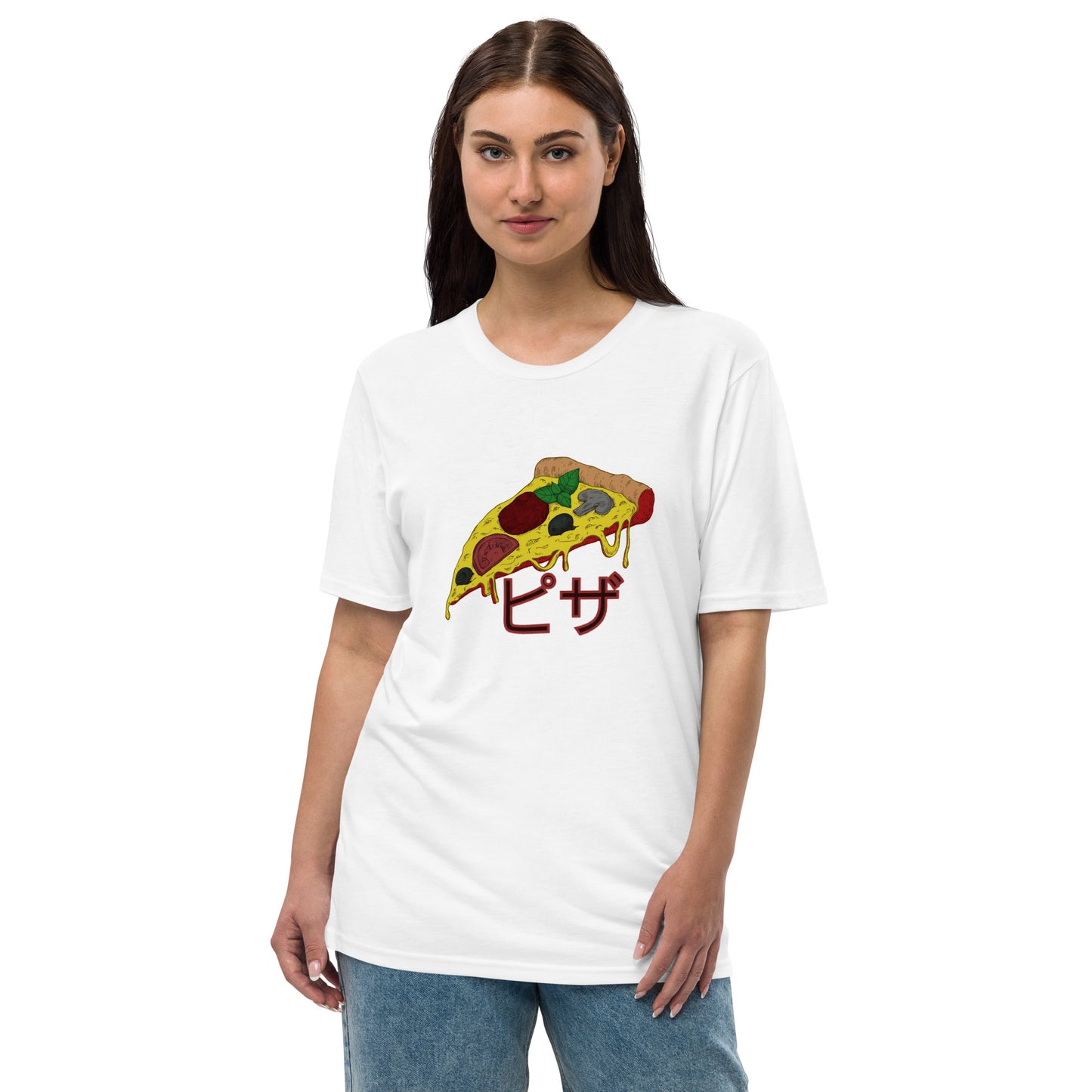 Pizza Unisex premium viscose hemp t-shirt