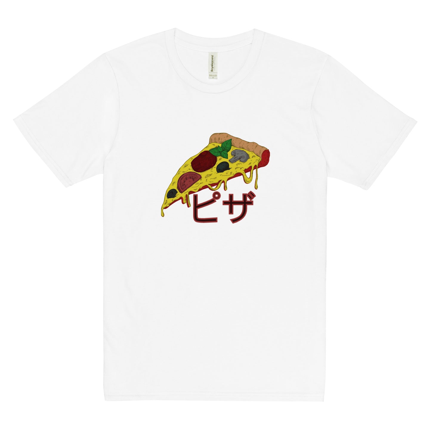 Pizza Unisex premium viscose hemp t-shirt