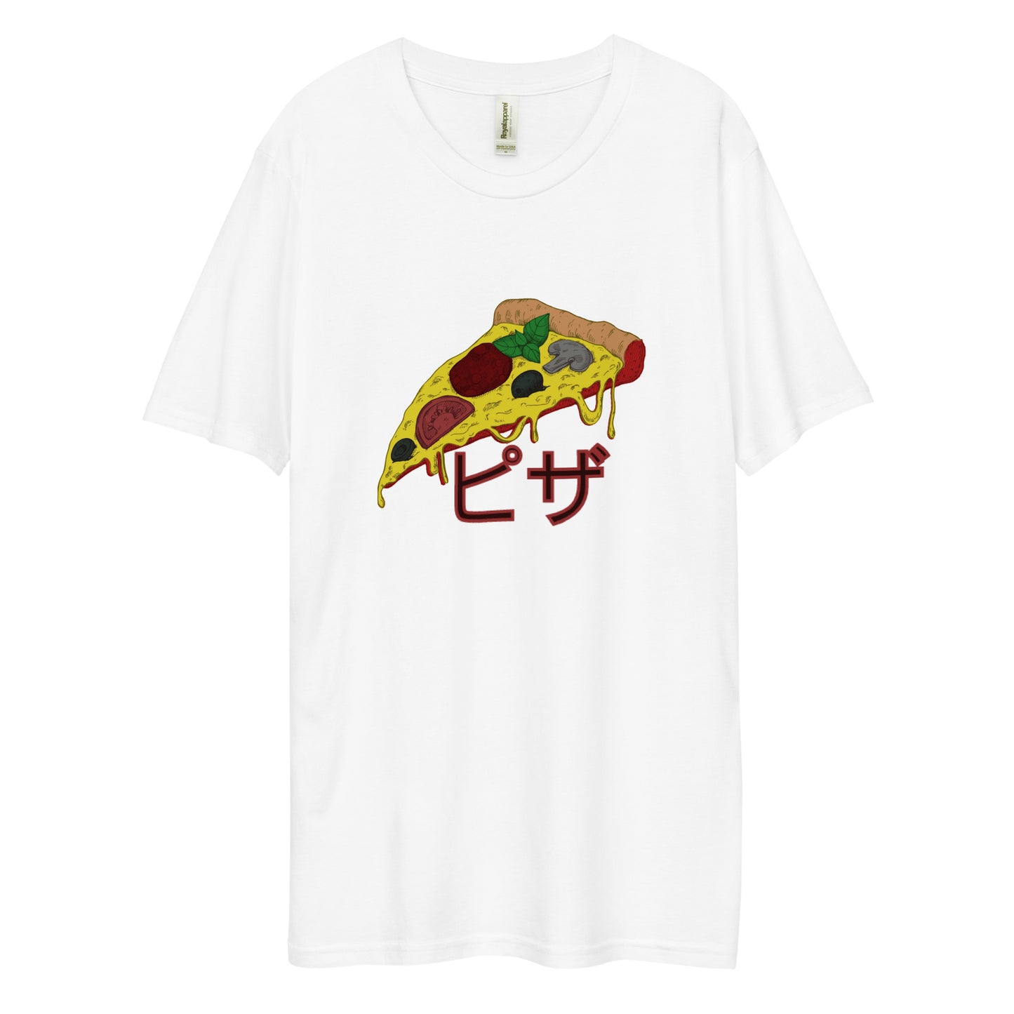 Pizza Unisex premium viscose hemp t-shirt