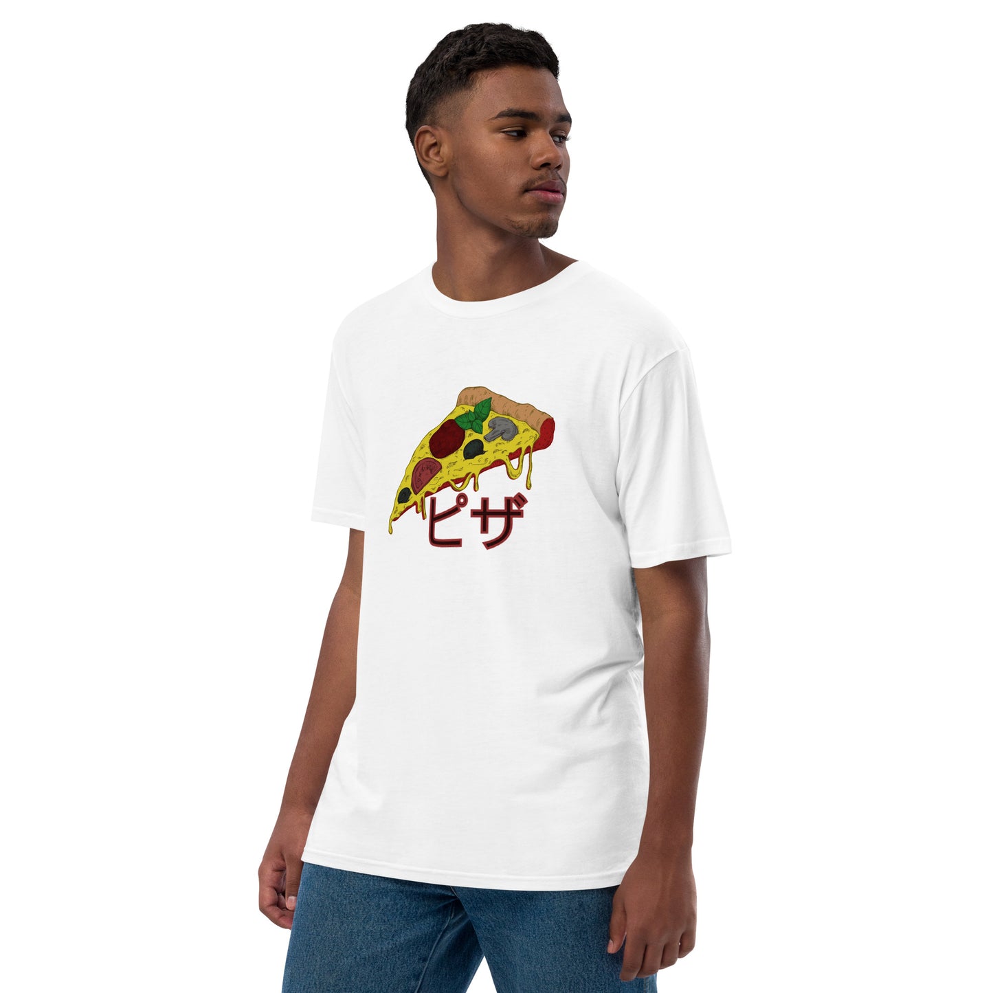 Pizza Unisex premium viscose hemp t-shirt