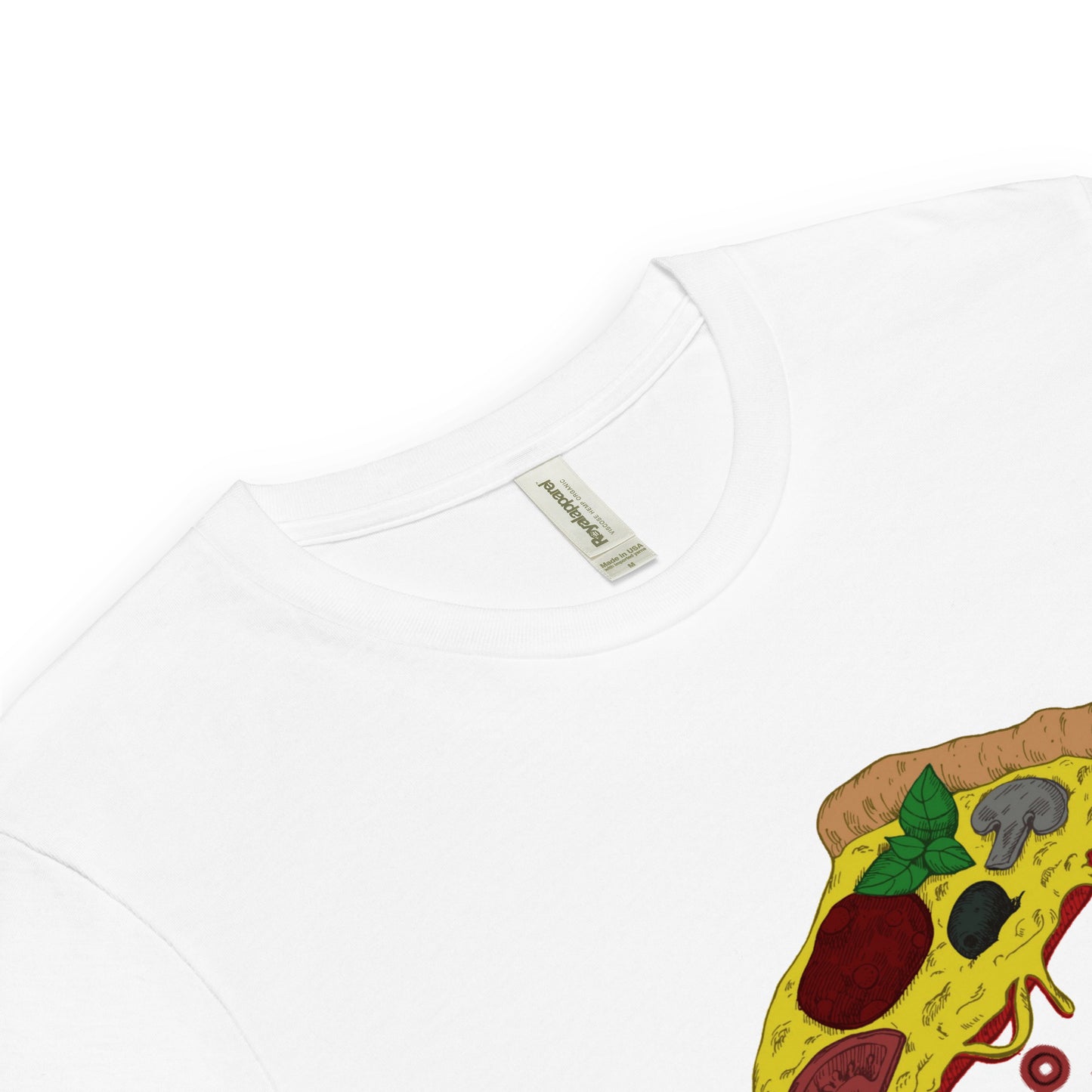 Pizza Unisex premium viscose hemp t-shirt