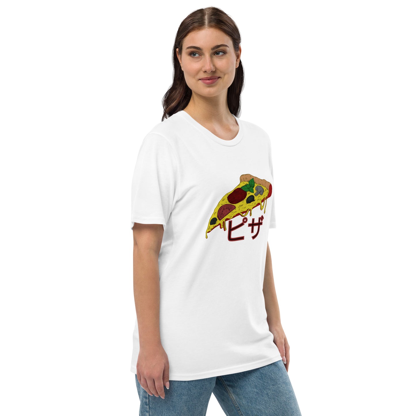 Pizza Unisex premium viscose hemp t-shirt