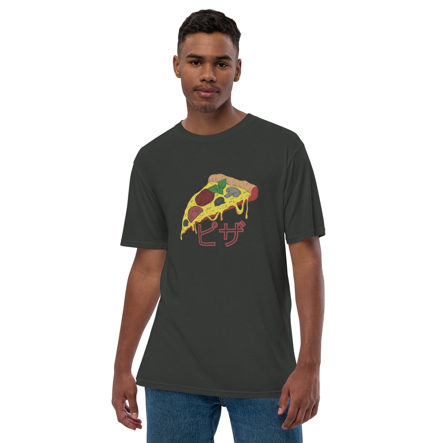 Pizza Unisex premium viscose hemp t-shirt