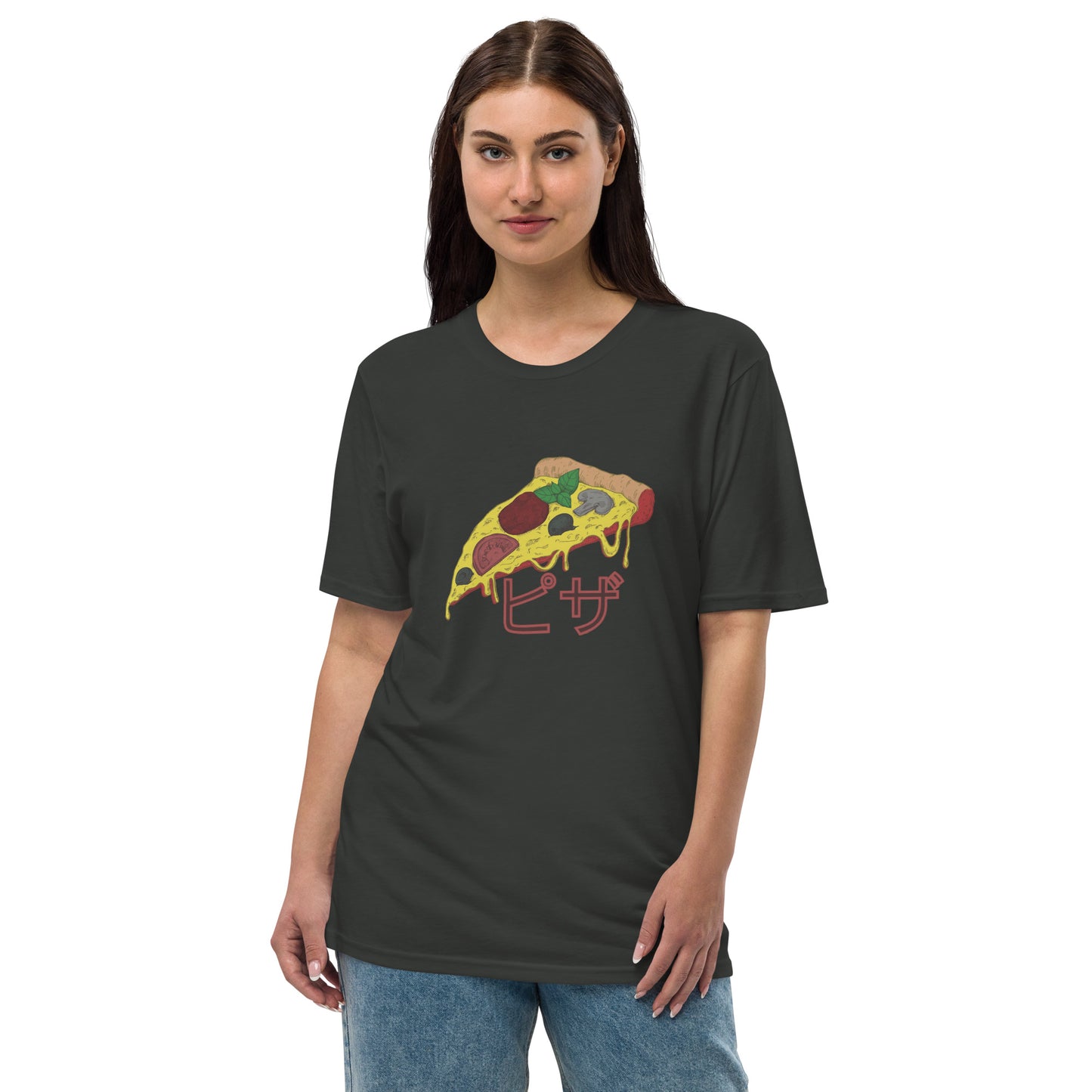 Pizza Unisex premium viscose hemp t-shirt