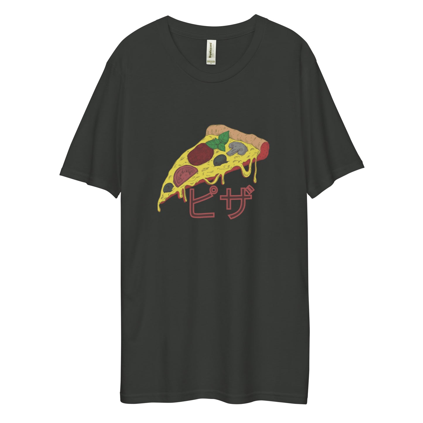 Pizza Unisex premium viscose hemp t-shirt