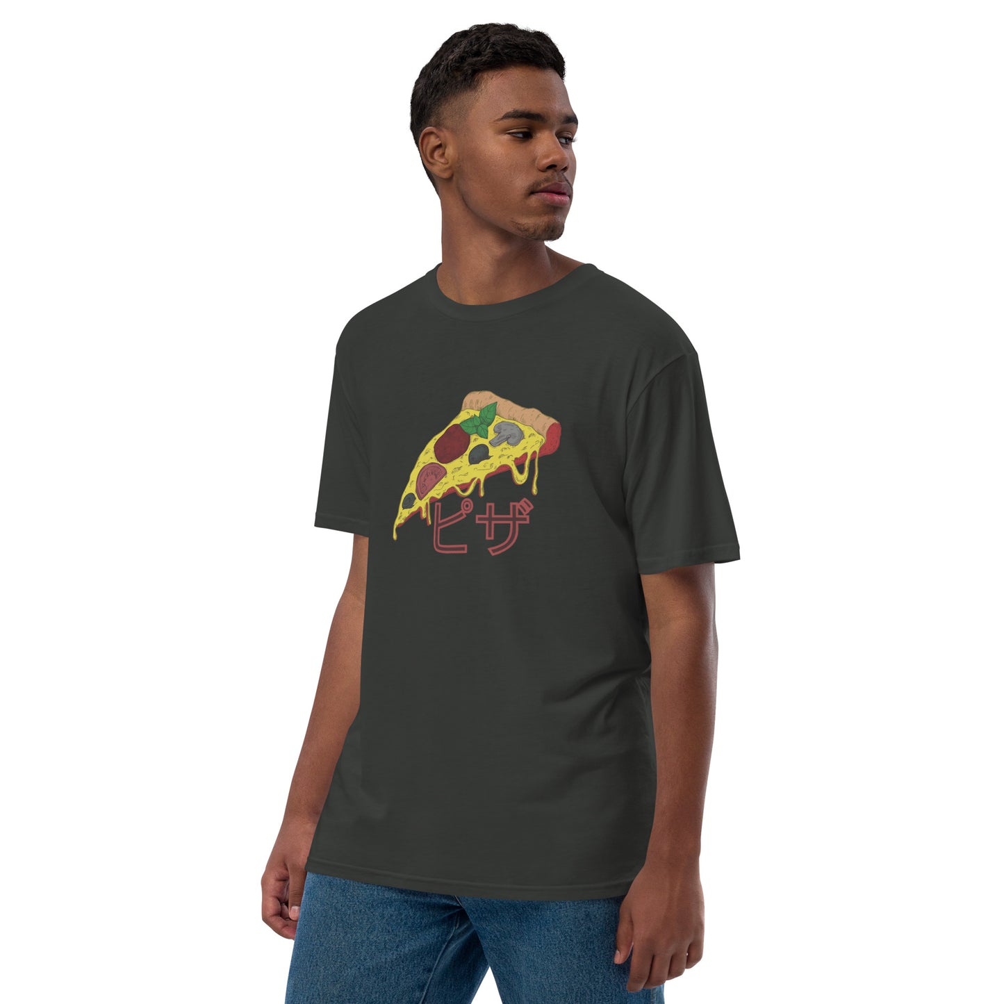 Pizza Unisex premium viscose hemp t-shirt