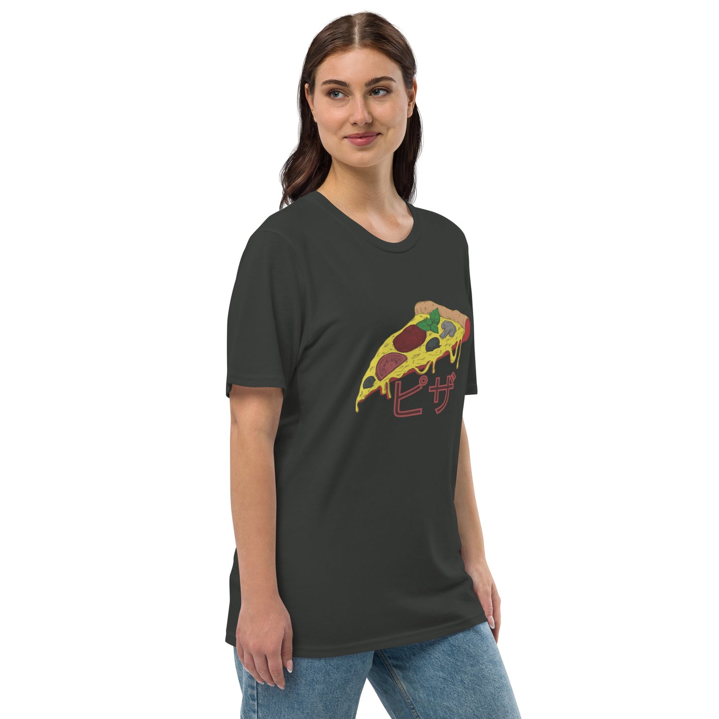 Pizza Unisex premium viscose hemp t-shirt