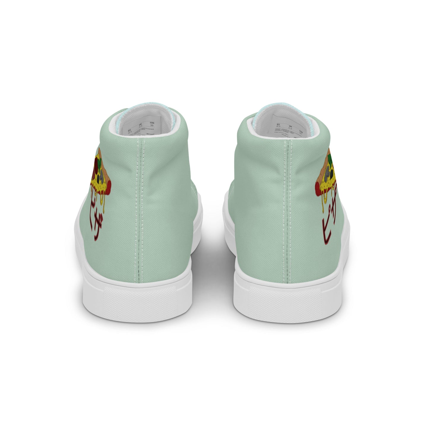 Pizza - Greens Women’s high top canvas shoes