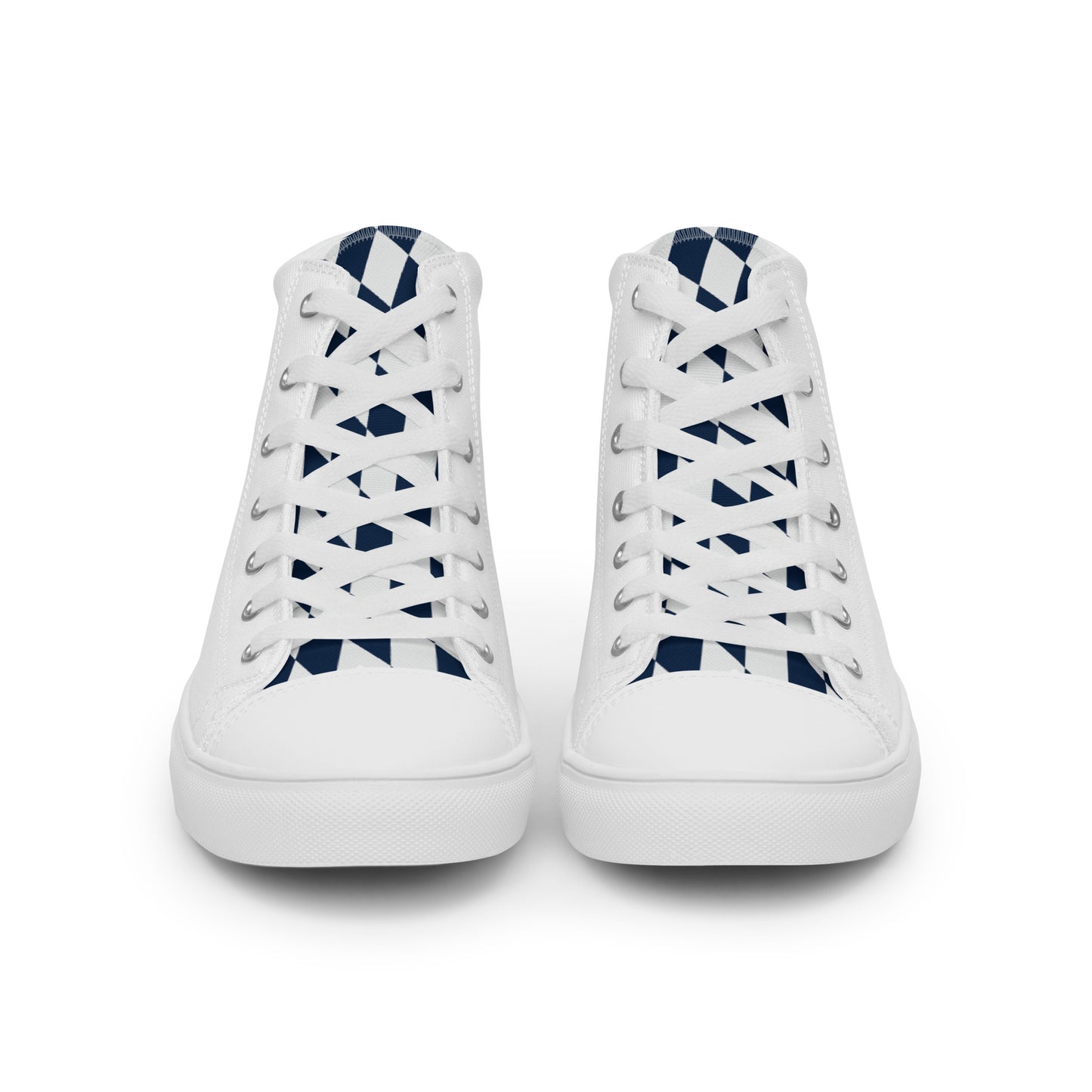 Queen Piece - White Women’s high top canvas shoes