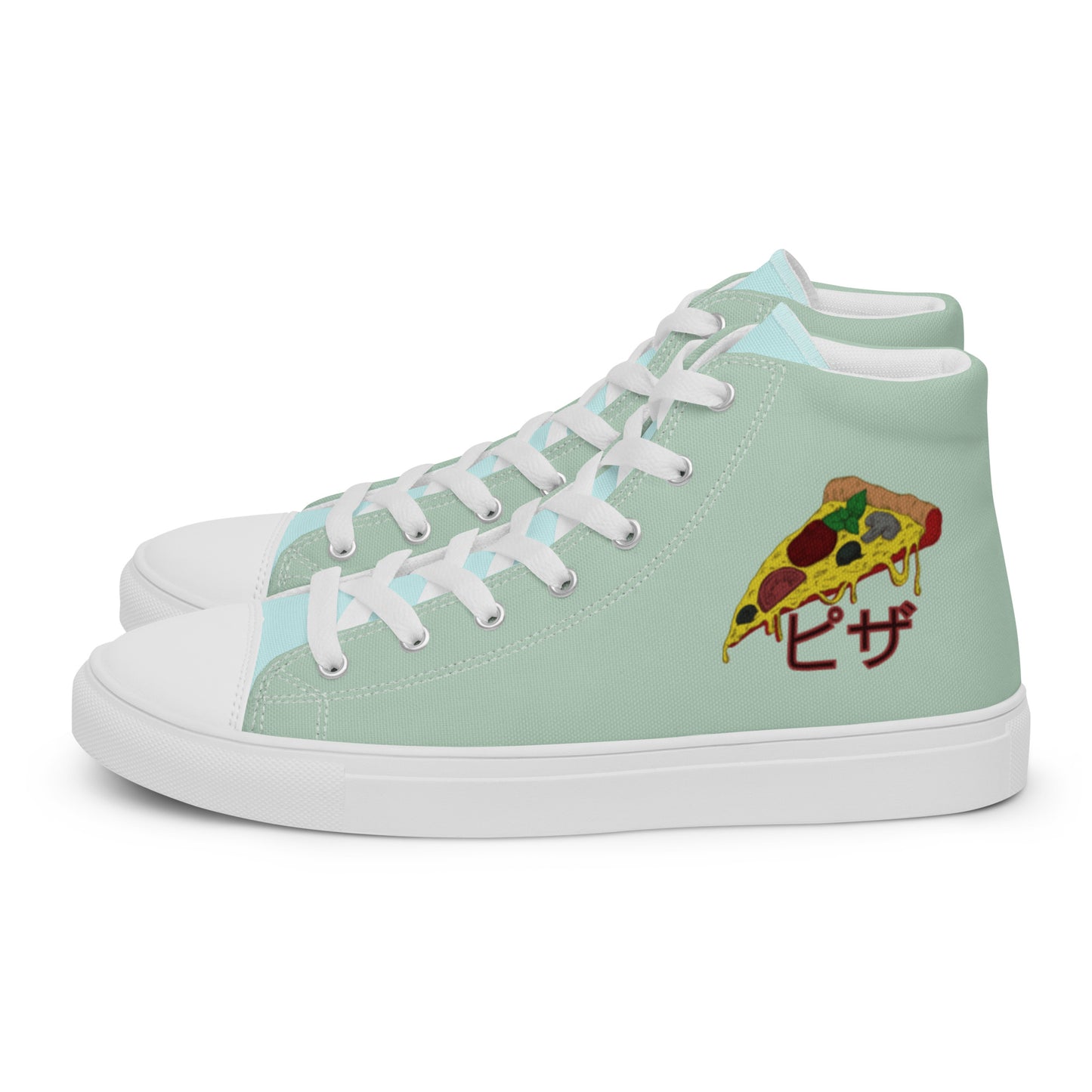 Pizza - Greens Women’s high top canvas shoes