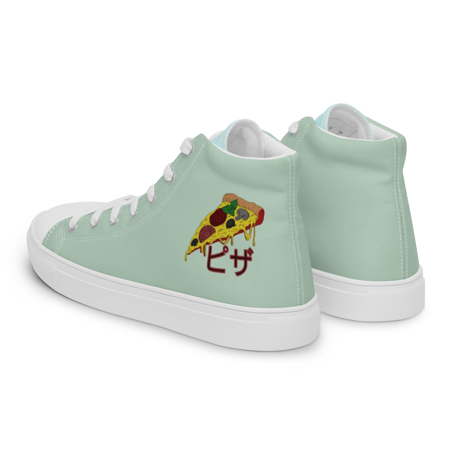 Pizza - Greens Women’s high top canvas shoes