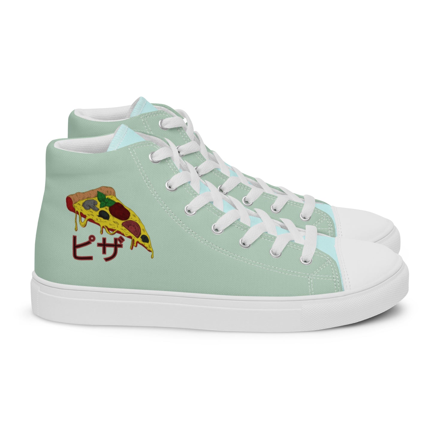 Pizza - Greens Women’s high top canvas shoes